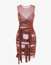 Load image into Gallery viewer, "Wrap Me Right" Dress-Brown