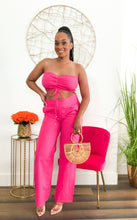 Load image into Gallery viewer, &quot;Linen On Me&quot; Set-Fuchsia
